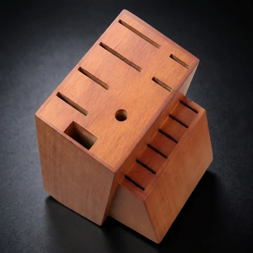 Imperiální blok na nože – bukové tvrdé dřevo, 14 slotů