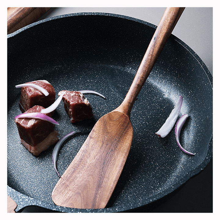 Sada 2 dřevěných špachtlí z teakového dřeva