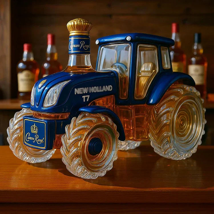 Klasický whisky da Casa ve tvaru traktoru New Holland T7