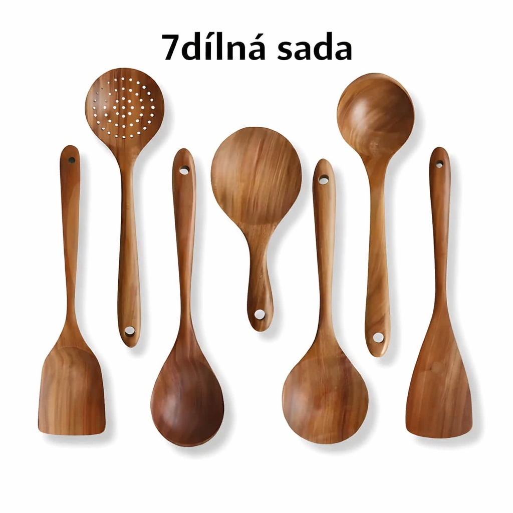 Endiol sada kuchyňského náčiní z teakového dřeva