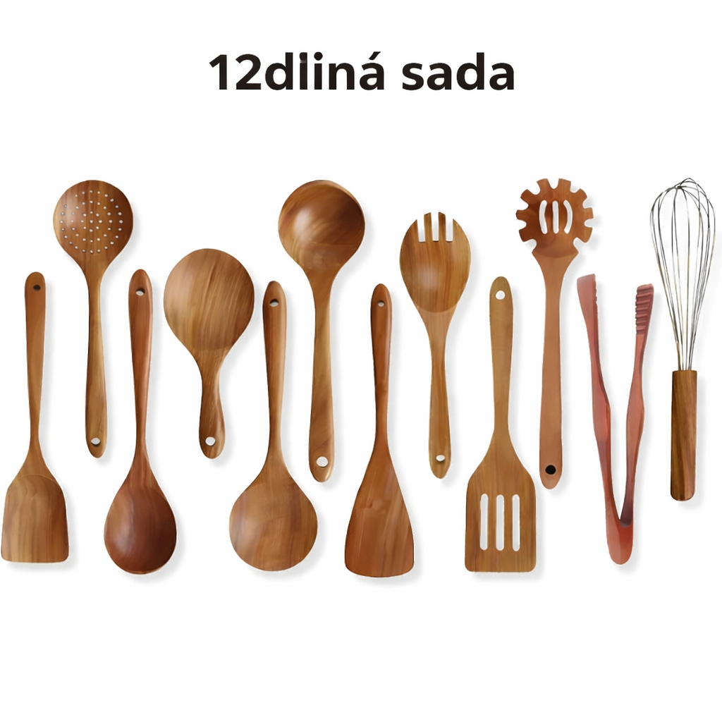 Endiol sada kuchyňského náčiní z teakového dřeva