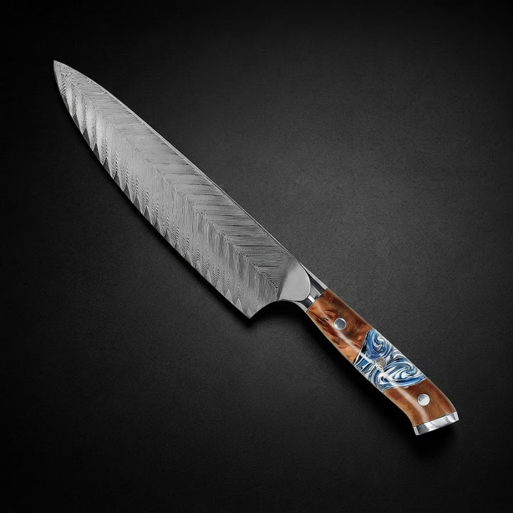 Kuchařský nůž Eclipse Series Damascus 20 cm – dokonalost v každém detailu