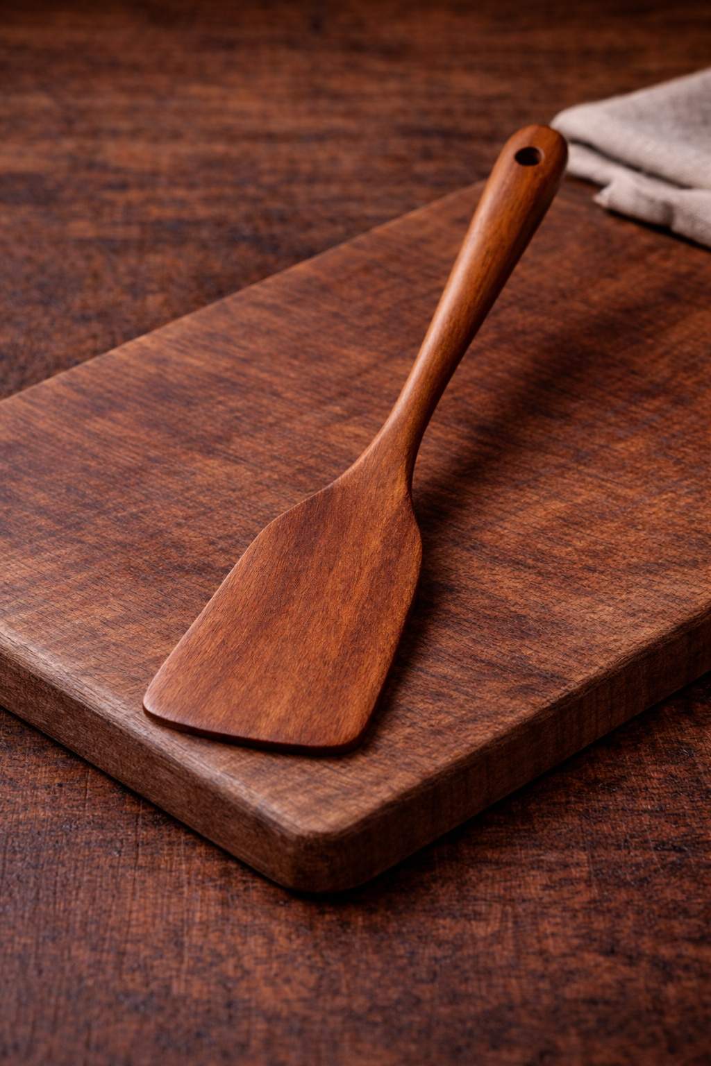 Ručně Zpracované Kuchyňské Nástroje z Týkového Dřeva