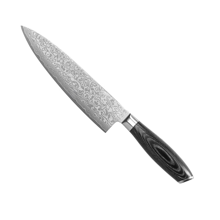 Kuchařský nůž Damascus Pakka Wood 20 cm – elegance a preciznost v každé kuchyni