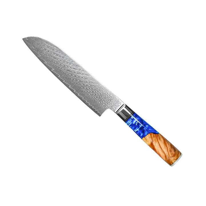SADA 2 DAMAŠKOVÝCH NOŽŮ – KUCHAŘSKÝ NŮŽ + SANTOKU (KOLEKCE NEPTUN)