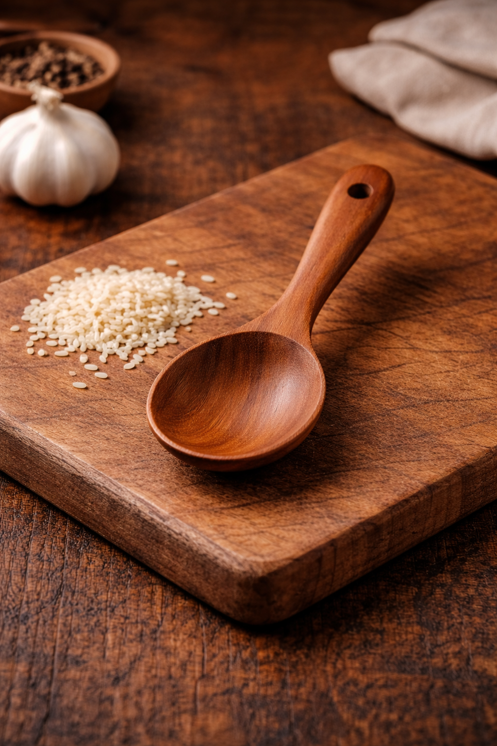 Ručně Zpracované Kuchyňské Nástroje z Týkového Dřeva