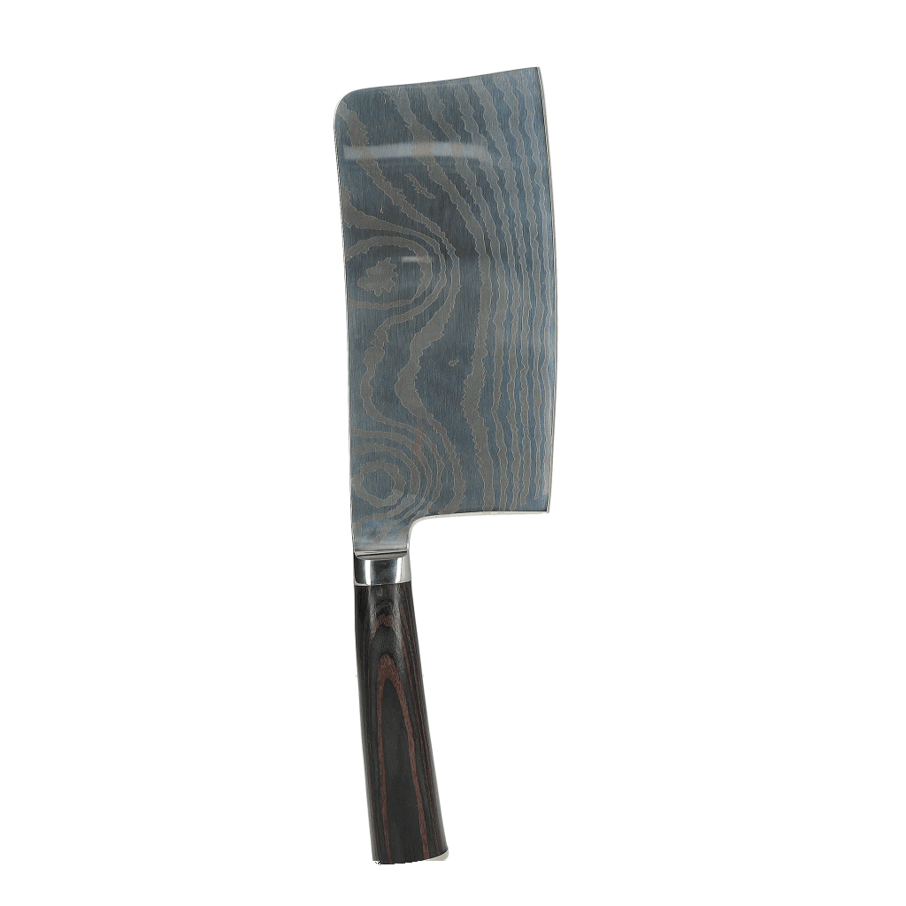Čínský kuchařský nůž s damaškovou kresbou 18 cm