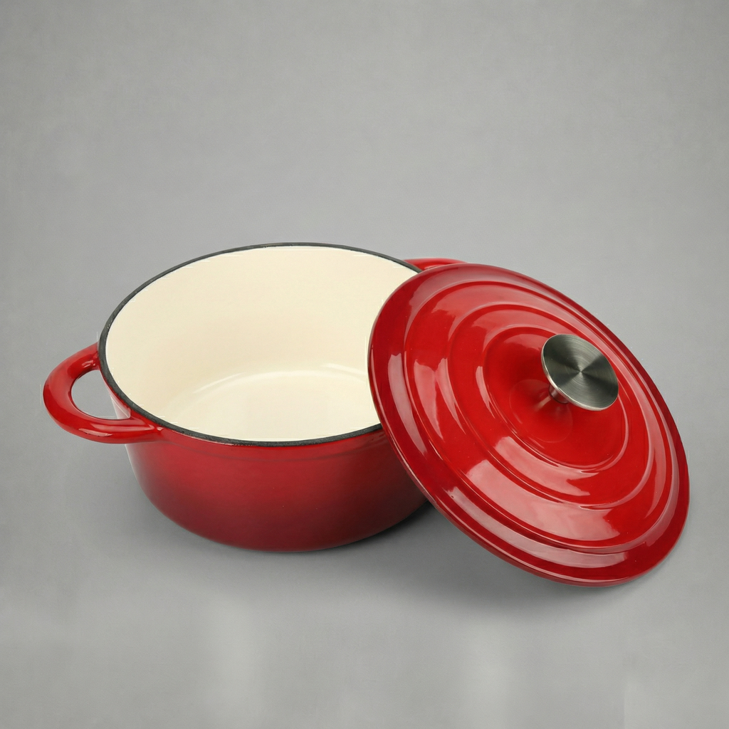 Smaltovaný litinový hrnec typu cocotte