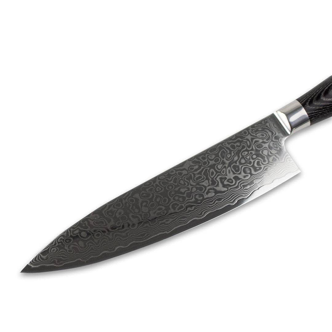 Kuchařský nůž Damascus Pakka Wood 20 cm – elegance a preciznost v každé kuchyni
