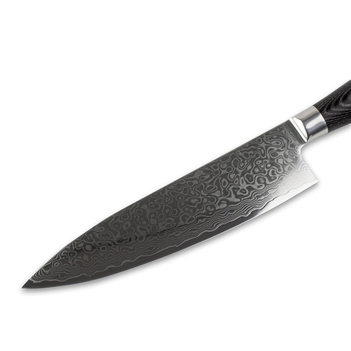 Kuchařský nůž Damascus Pakka Wood 20 cm – elegance a preciznost v každé kuchyni