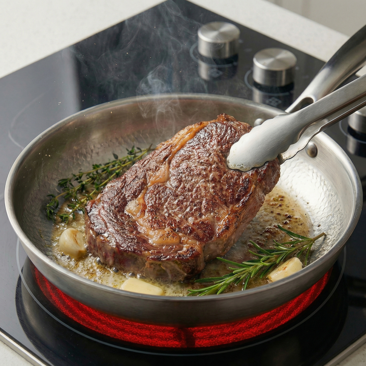 Opatrně kovaná titanová pánev