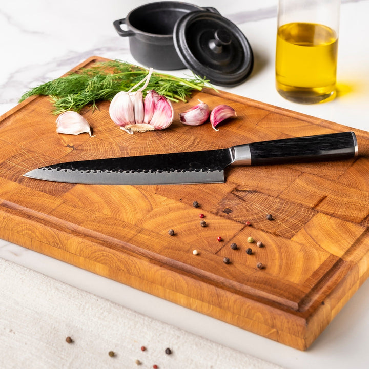 Kuchařský nůž Hammered Stainless Steel Black 20 cm