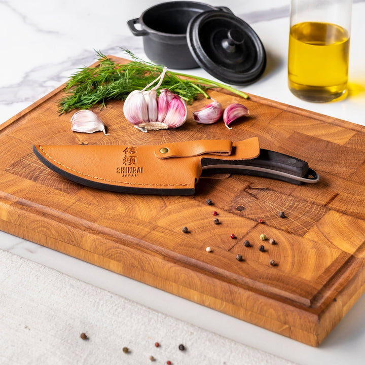 Kuchařský nůž Gladiator s pouzdrem 20 cm – černá edice