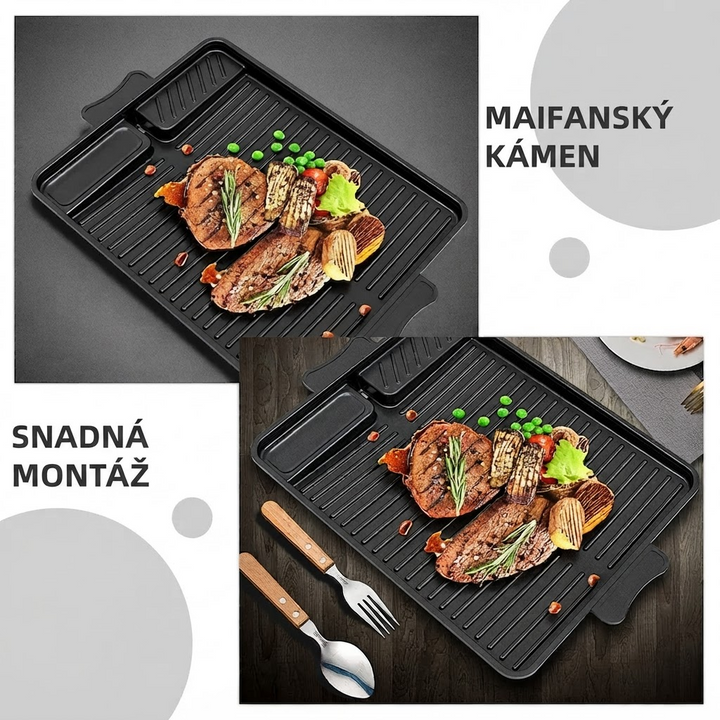 Korejský grilovací plát s nepřilnavým povrchem