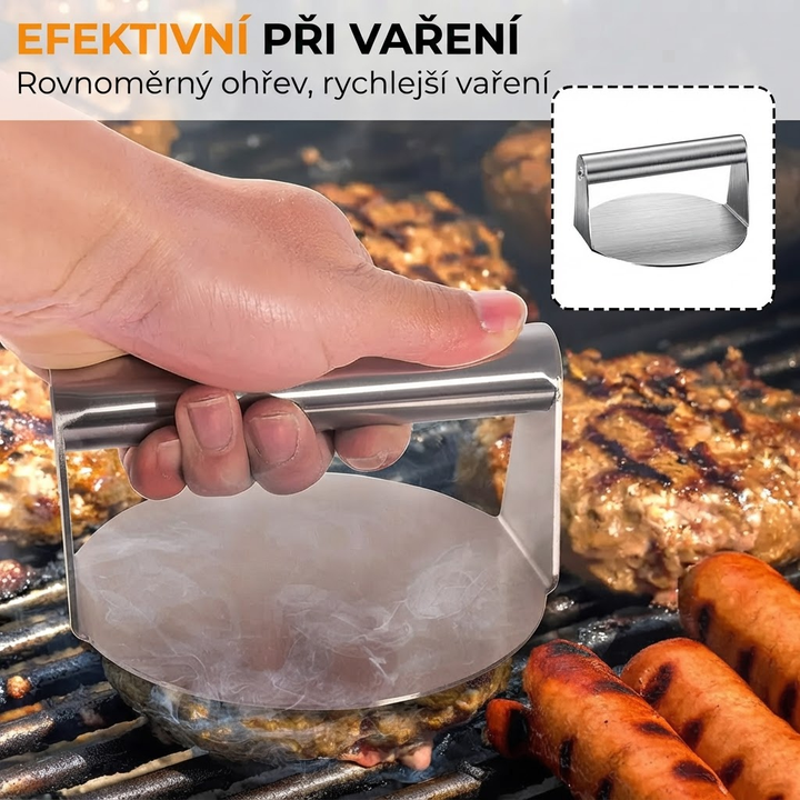 Tvarovač na hamburgery z prémiové nerezové oceli