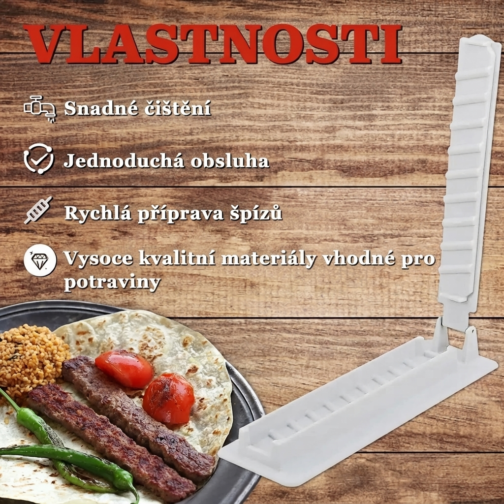 Forma na masové špízy, na jedno použití grilu