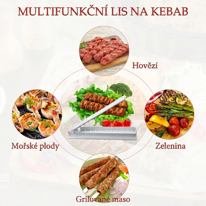 Forma na masové špízy, na jedno použití grilu