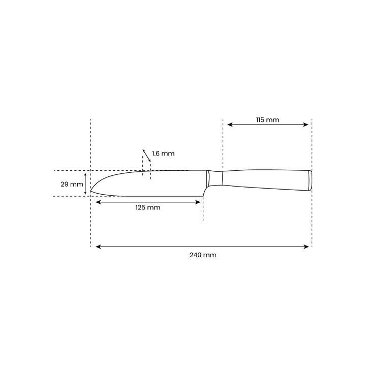 Santoku nůž s kompaktní čepelí 13 cm