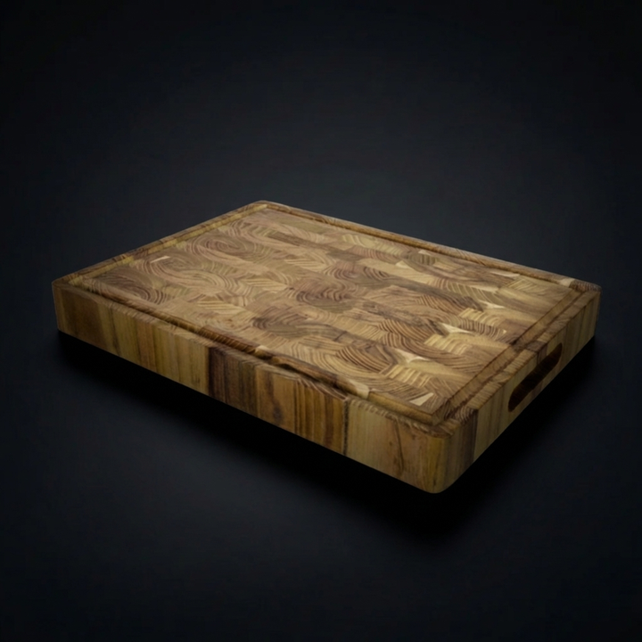 Luxusní prkénko z teakového dřeva – 40 x 30 x 4,5 cm