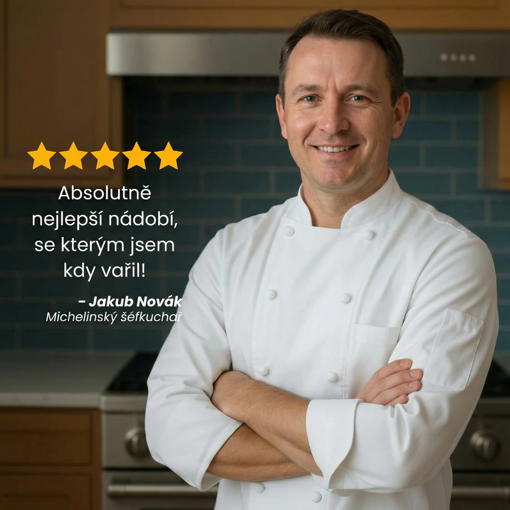 Titanová sada nádobí s poklicemi – 4 ks