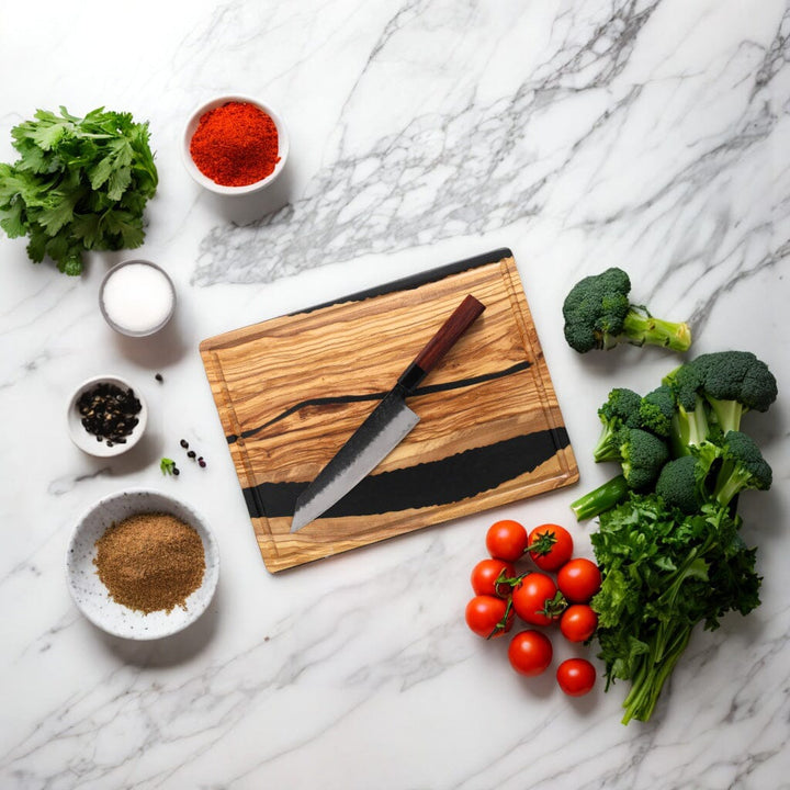 Kuchařský nůž martelovaný – 20 cm vyvážený profil