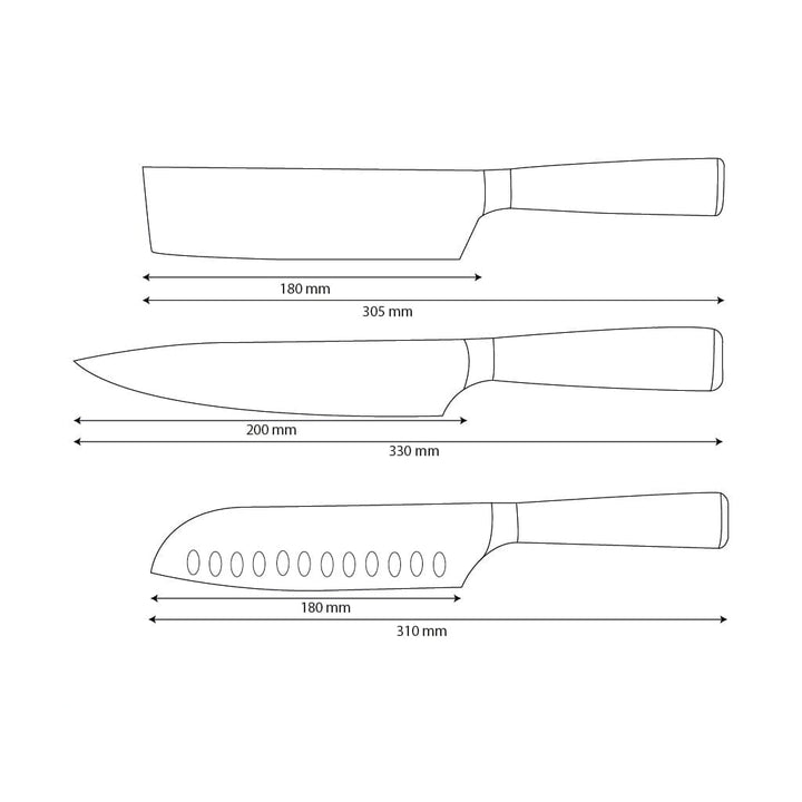 Sada nožů – kolekce precizních nožů (3 kusy)